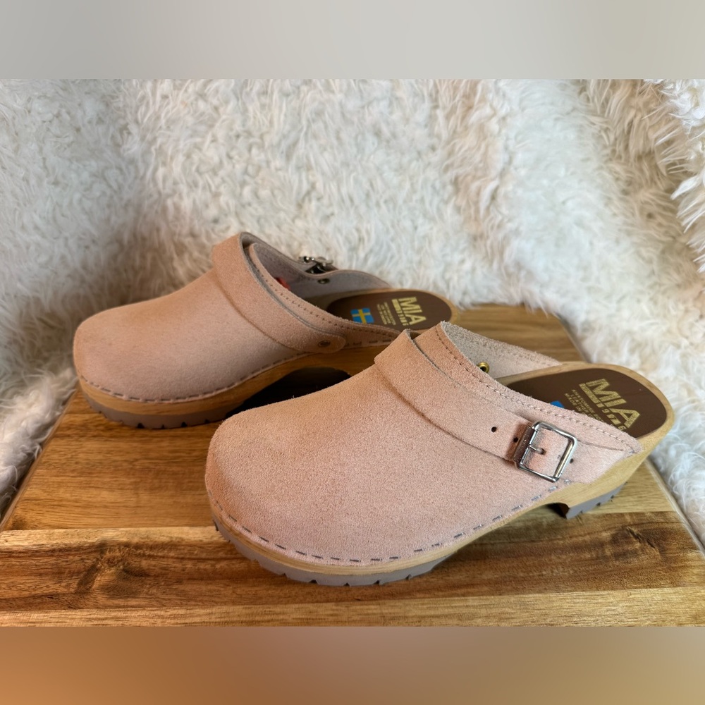 MÍA Alma clog blush pink suede size 38 - Picture 4 of 8